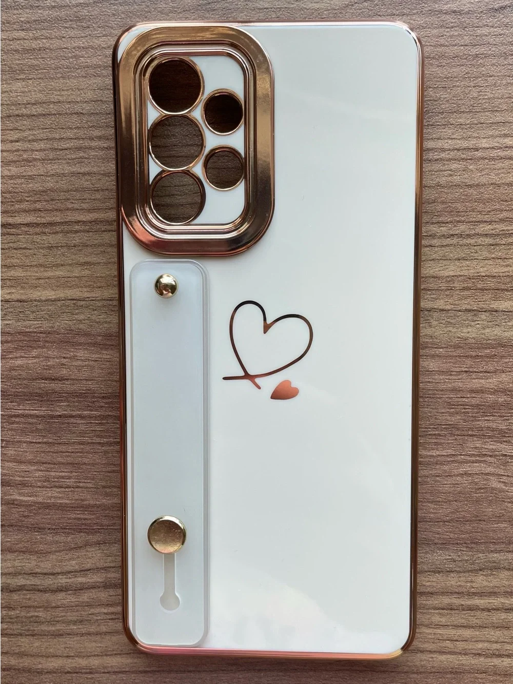 NWOT Bonoma Samsung Galaxy A53 5G Luxury Electroplate Heart Case - White